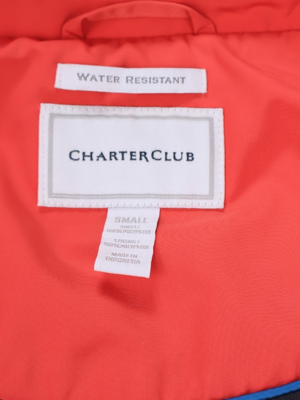 Charter Club Coral Pink Water Resistant Hooded Rain Jacket Coat Small - Picture 6 of 12
